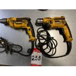 LOT OF DEWALT DRILLS