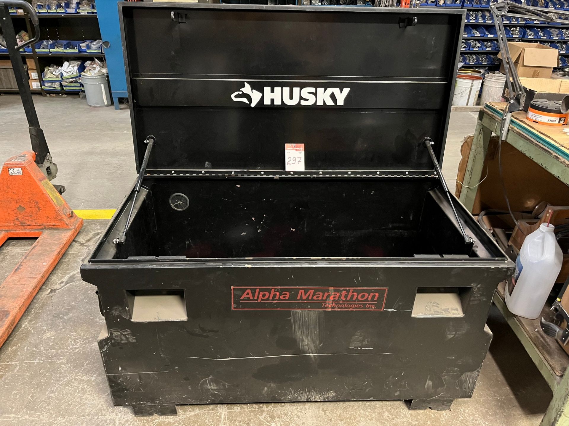 HUSKY JOB BOX W/ DOLLIES