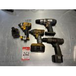 LOT OF BATTERY OPERATED DRILLS