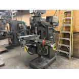 FIRST VERTICAL/HORIZONTAL MILLING MACHINE, MITUTOYO 2-AXIS DRO, X-AXIS POWER FEED, 9” X 49” TABLE,