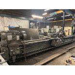 TOS SU-80A GAP BED ENGINE LATHE, 32” SWING OVER BED, 320” BETWEEN CENTERS, 20” 4-JAW CHUCK, 34” 4-