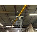 1-TON JIB ARM W/ DEMAG 1-TON CAP. ELECTRIC HOIST