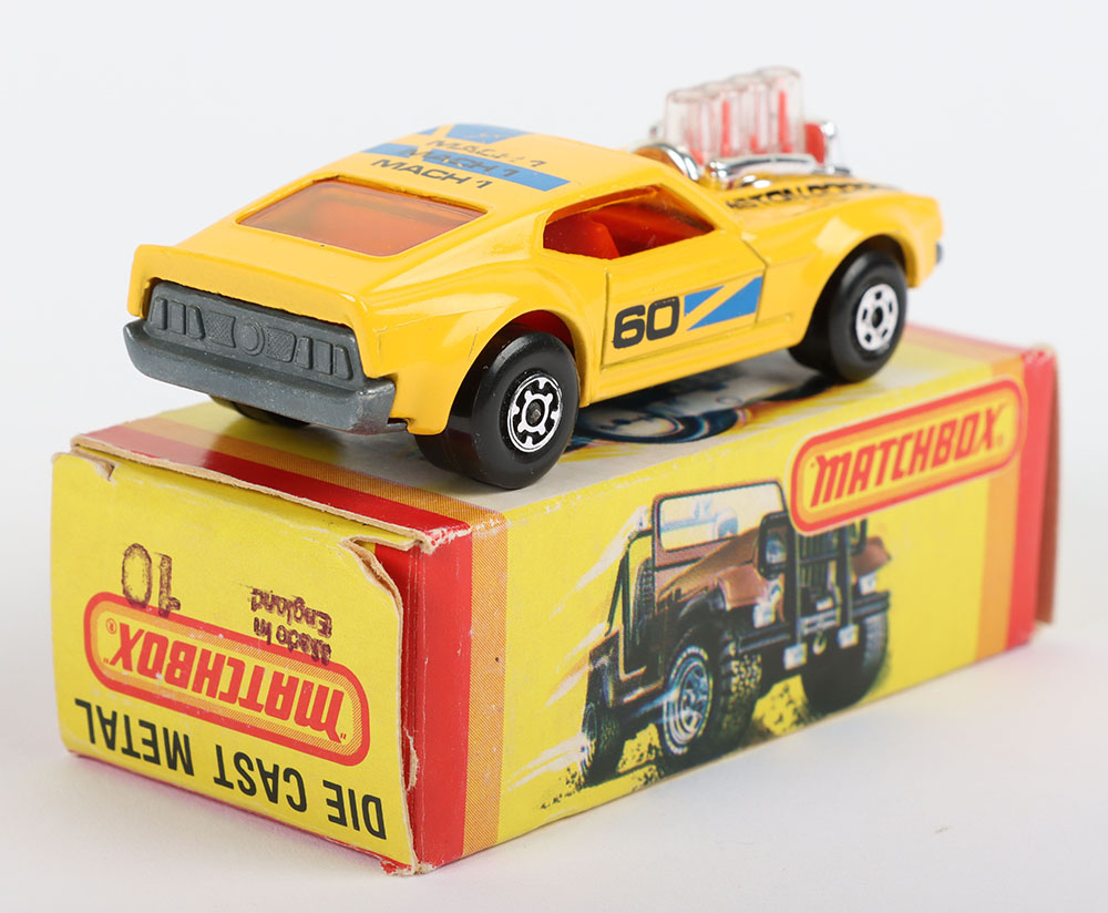 Matchbox Lesney Superfast MB-10 Piston Popper with hard to find YELLOW body & MACH 1 PISTON POPPER 6 - Image 4 of 5