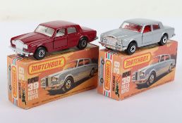 Two Matchbox Lesney Superfast MB-39 Rolls Royce Boxed Models