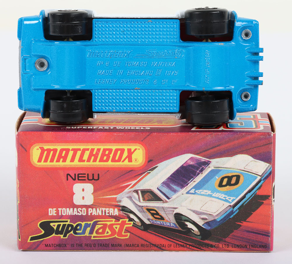 Matchbox Lesney Superfast MB-8 De Tomaso Pantera with scarce RED INTERIOR & REAR PANE - Image 3 of 7