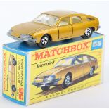 Matchbox Lesney Superfast MB-56 BMC 100 Pininfarina with Gold body and F Box