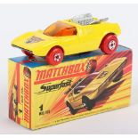 Matchbox Lesney Superfast MB-1 Mod Rod with scarce RED wheels