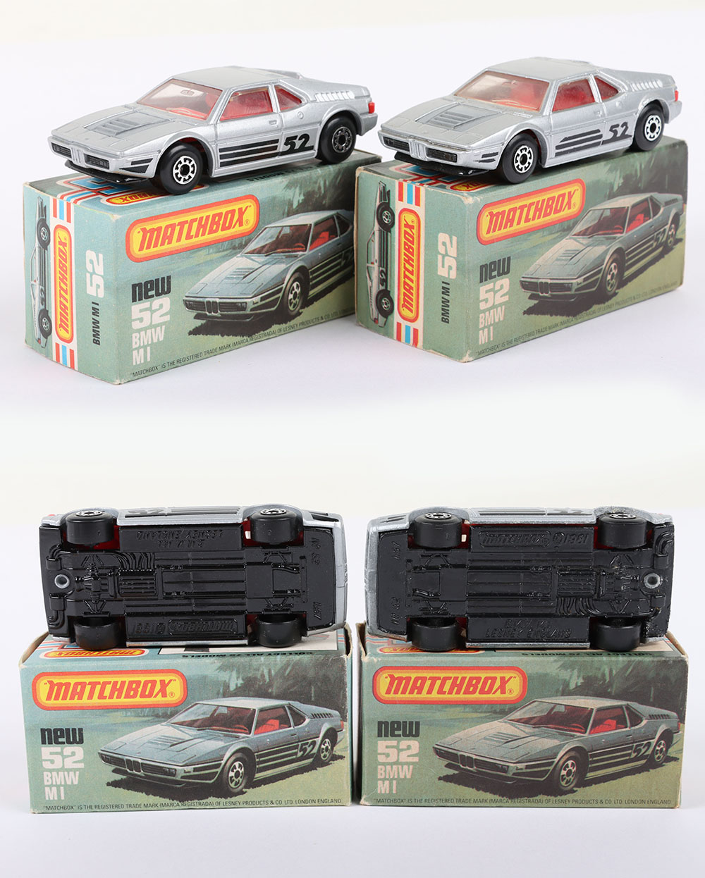 Two Matchbox Lesney Superfast MB-52 BMW MI,Boxed Models