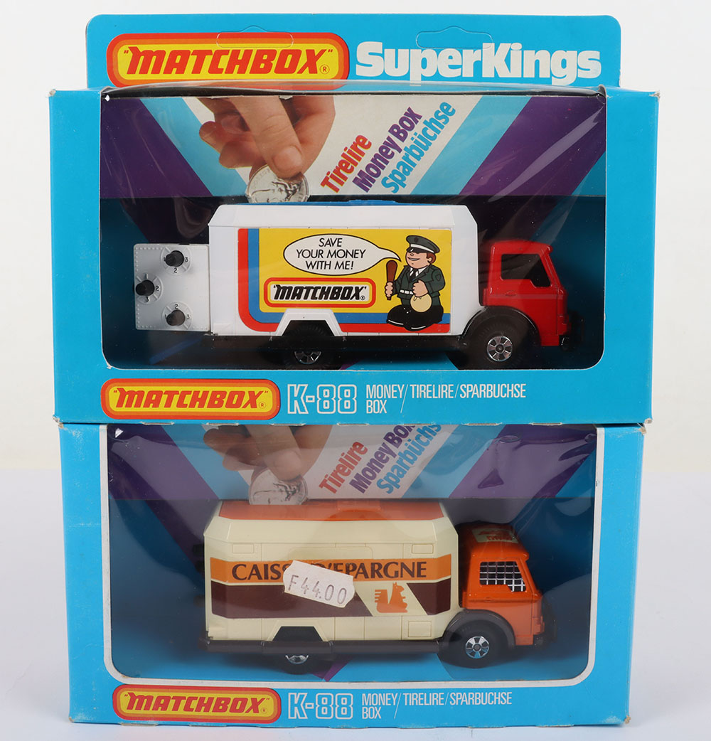 Two Matchbox Superkings K-88 Ford Security Money Boxes