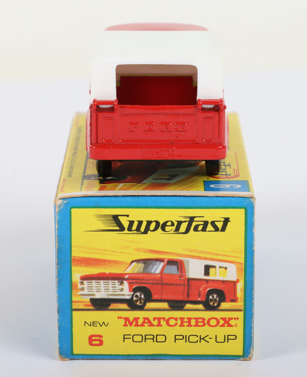 Matchbox Lesney Superfast MB-6 Ford Pick-Up with THIN 5-Spoke wheels and GREEN base - Image 5 of 7