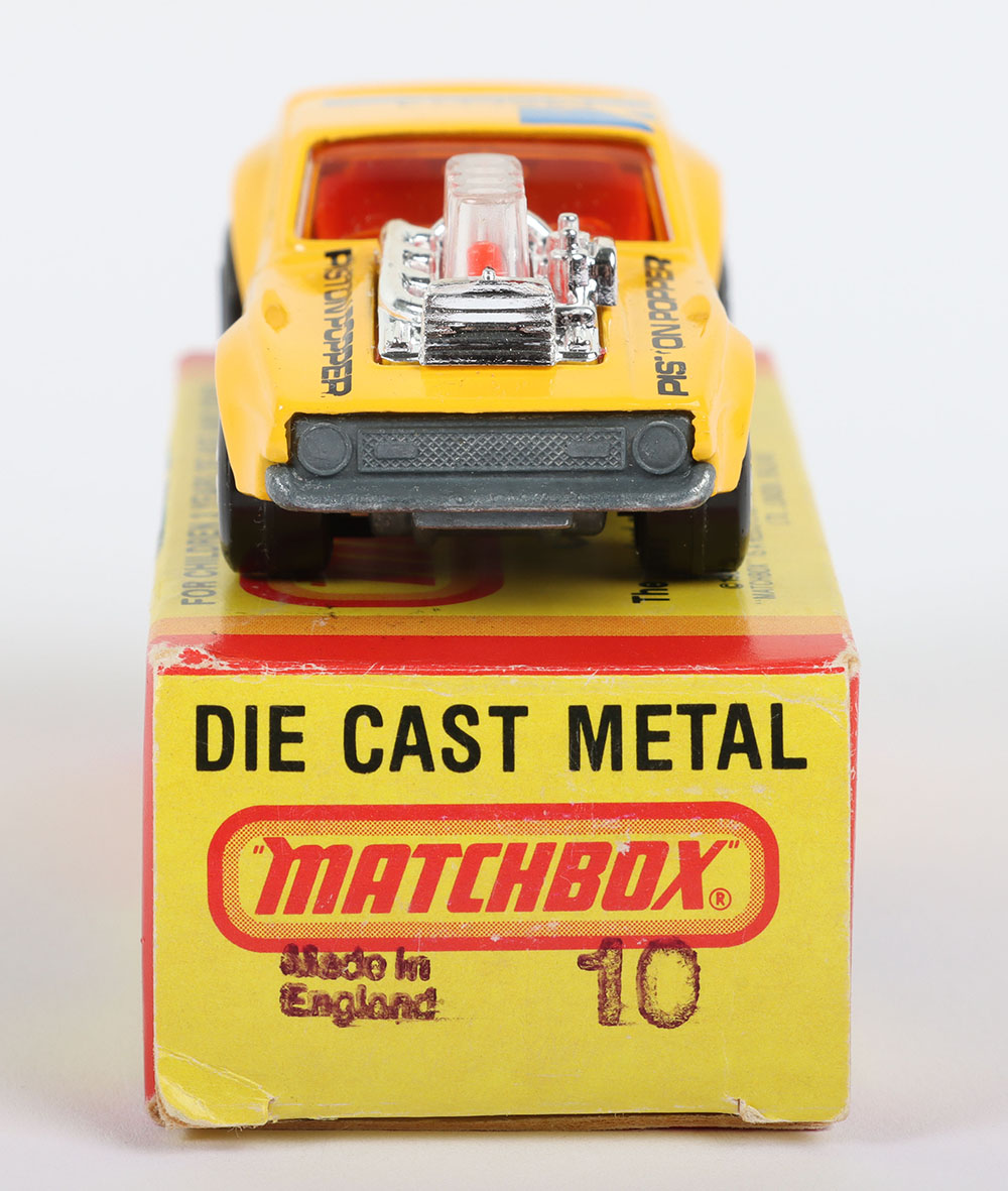 Matchbox Lesney Superfast MB-10 Piston Popper with hard to find YELLOW body & MACH 1 PISTON POPPER 6 - Image 2 of 5