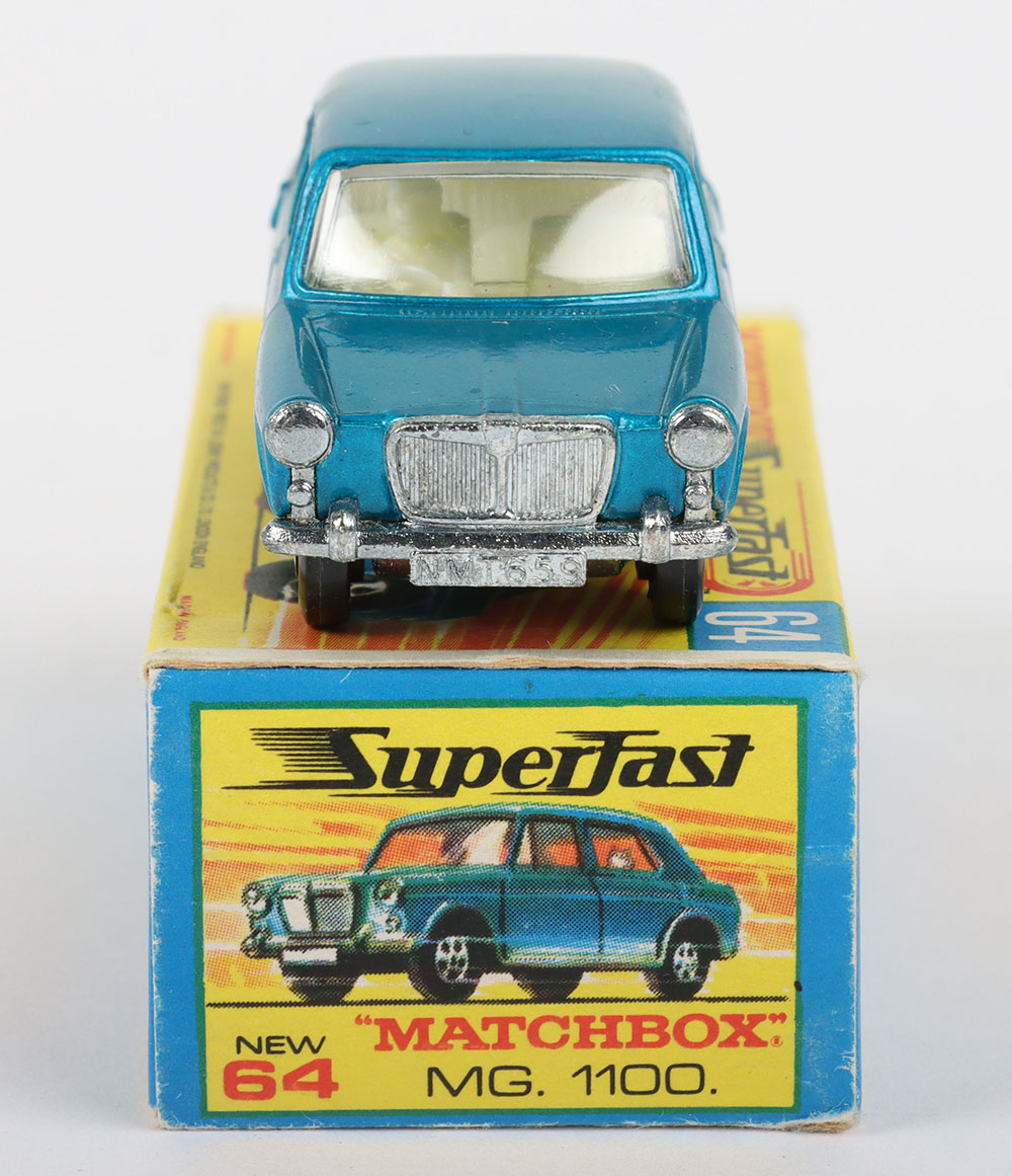 Matchbox Lesney Superfast MB-64 MG1100 with Metallic Blue body and G box - Image 3 of 5