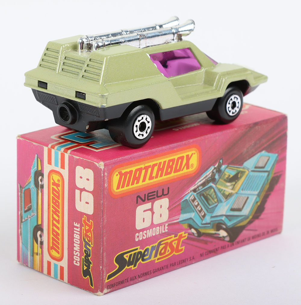 Matchbox Lesney Superfast MB-68 Cosmobile with AVOCADO body & rarer WHITE interior - Image 2 of 5