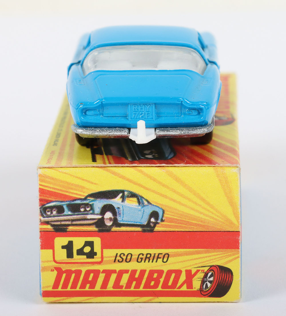 Matchbox Lesney Superfast MB-14 Iso Grifo with MEDIUM Blue body and WIDE 5-Spoke wheels - Image 3 of 5