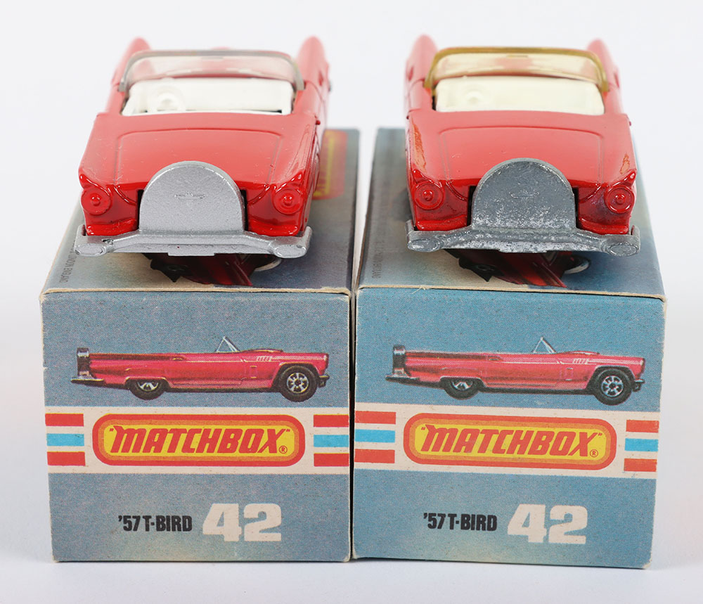 Two Matchbox Lesney Superfast MB-42 ’57 T-Bird Boxed Models - Image 5 of 6