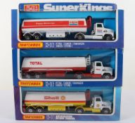 Three Matchbox Lesney Superkings K-16 Ford Petrol Tankers