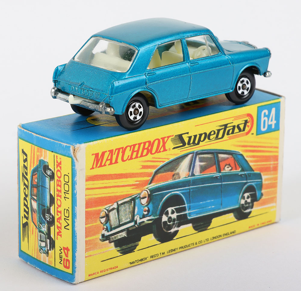 Matchbox Lesney Superfast MB-64 MG1100 with Metallic Blue body and G box - Image 2 of 5