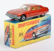 Matchbox Lesney Superfast MB-51 Citroen SM with Bronze body and box variation