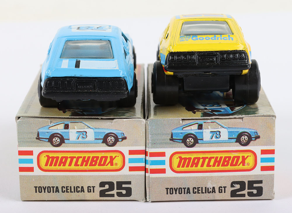 Two Matchbox Lesney Superfast MB-25 Toyota Celica GT Boxed Models - Bild 4 aus 5