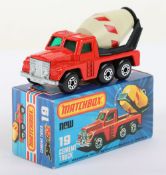 Matchbox Lesney Superfast MB-19 Cement Truck with rare GREY barrel