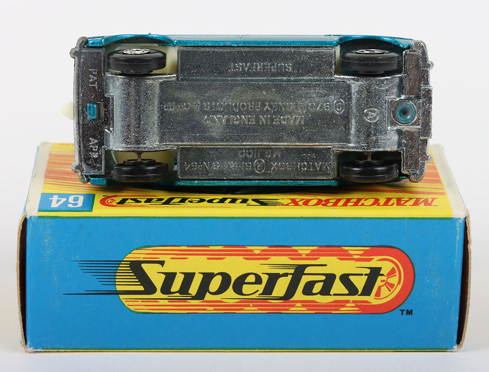 Matchbox Lesney Superfast MB-64 MG1100 with Metallic Blue body and G box - Image 5 of 5