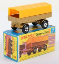 Matchbox Lesney Superfast MB-2 Mercedes Trailer with THIN 4-Spoke wheels