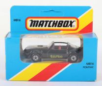 Matchbox Lesney Superfast MB-16 Pontiac with rarer SILVER painted ENGLAND base