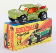 Matchbox Lesney Superfast MB-13 Baja Buggy with scarce POLICE SHIELD label