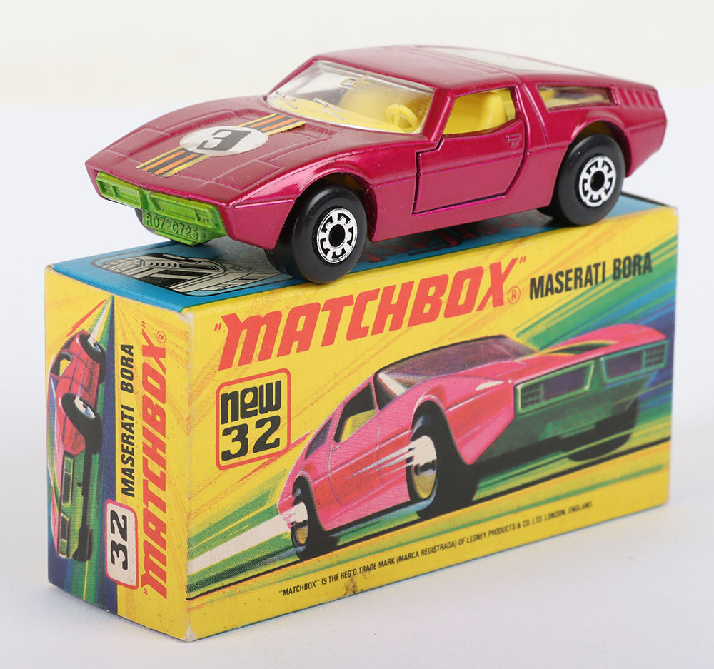 Matchbox Lesney Superfast MB-32 Maserati Bora with rarer 3 label