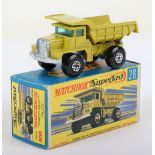 Matchbox Lesney Superfast MB-28 Mack Dump Truck, Transitional model