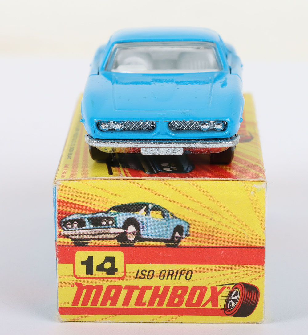 Matchbox Lesney Superfast MB-14 Iso Grifo with MEDIUM Blue body and WIDE 5-Spoke wheels - Image 4 of 5