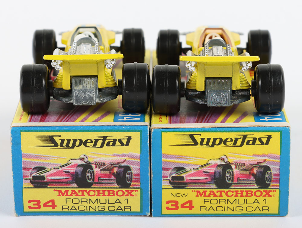 Two Matchbox Lesney Superfast MB-34 Formula 1 Racing Car Boxed Models - Image 4 of 5