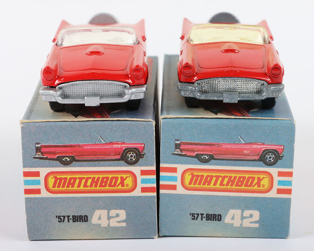 Two Matchbox Lesney Superfast MB-42 ’57 T-Bird Boxed Models - Image 4 of 6