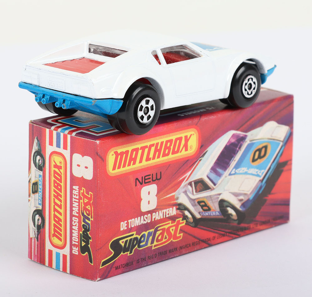 Matchbox Lesney Superfast MB-8 De Tomaso Pantera with scarce RED INTERIOR & REAR PANE - Image 4 of 7