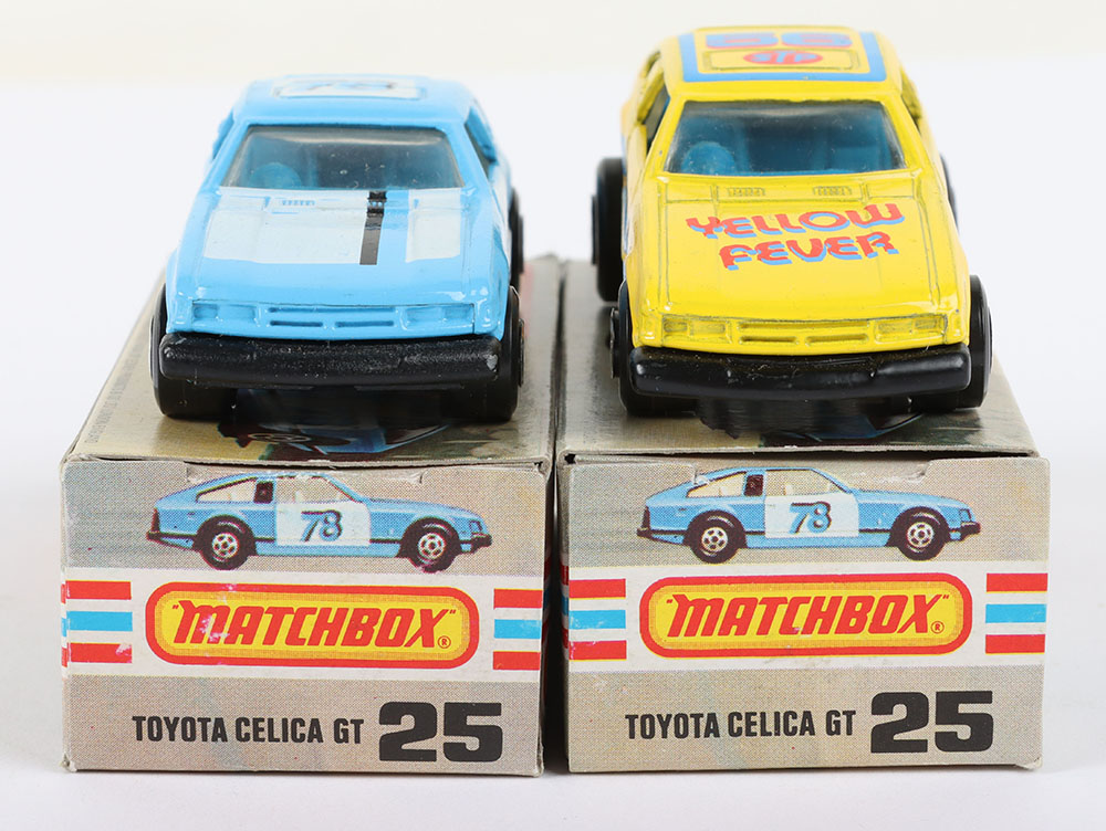 Two Matchbox Lesney Superfast MB-25 Toyota Celica GT Boxed Models - Bild 3 aus 5