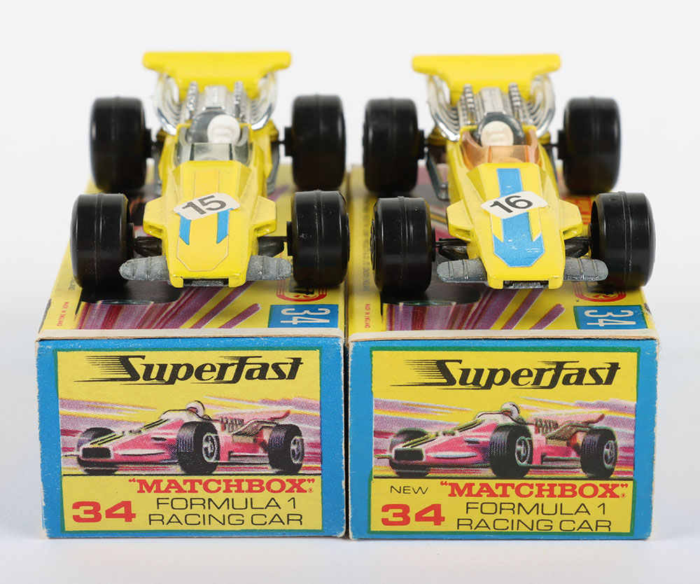 Two Matchbox Lesney Superfast MB-34 Formula 1 Racing Car Boxed Models - Image 3 of 5