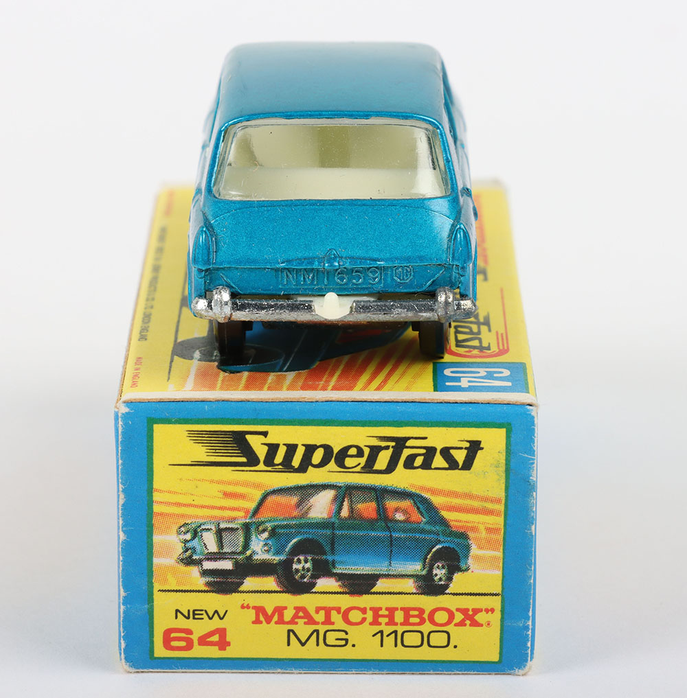 Matchbox Lesney Superfast MB-64 MG1100 with Metallic Blue body and G box - Image 4 of 5