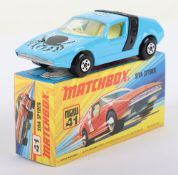 Matchbox Lesney Superfast MB-41 Siva Spyder with LIGHT BLUE body and rarer CLEAR glass