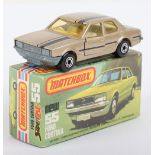 Matchbox Lesney Superfast MB-55 Ford Cortina with LIGHT AMBER glass