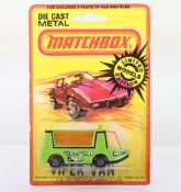 Matchbox Lesney Superfast Blisterpack Model Strecha Fetcha with LIME GREEN body