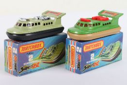 Two Matchbox Lesney Superfast Rescue Hovercraft Boxed Models