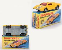 Matchbox Lesney Superfast MB-27 Lamborghini Countach with RED glassl
