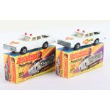 Two Matchbox Lesney Superfast MB-55 Police Car Boxed Models