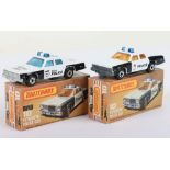 Two Matchbox Lesney Superfast Plymouth Police Car,Boxed Models