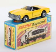 Matchbox Lesney Superfast MB-27 Mercedes 230 SL variation with LIGHT Yellow body