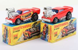 Two Matchbox Lesney Superfast MB-26 Big Banger Boxed Models