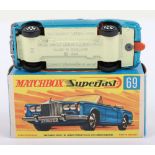 Matchbox Lesney Superfast MB-69 Rolls Royce Silver Shadow with LIGHT YELLOW/CREAM base