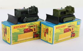 Two Matchbox Lesney Superfast Case Tractor Boxed Models