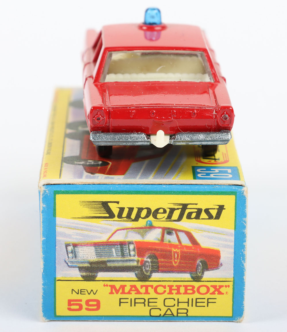 Matchbox Lesney Superfast MB-59 Ford Galaxie Fire Chief Car with Red body - Bild 4 aus 5