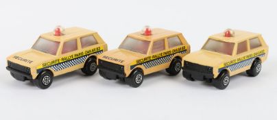 Three Matchbox Lesney Superfast Police Patrol Models